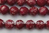 CDE2131 15.5 inches 8mm faceted round dyed sea sediment jasper beads