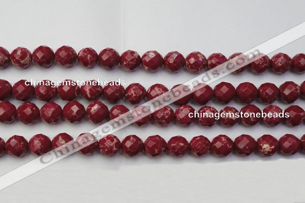 CDE2136 15.5 inches 18mm faceted round dyed sea sediment jasper beads