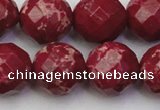 CDE2138 15.5 inches 22mm faceted round dyed sea sediment jasper beads