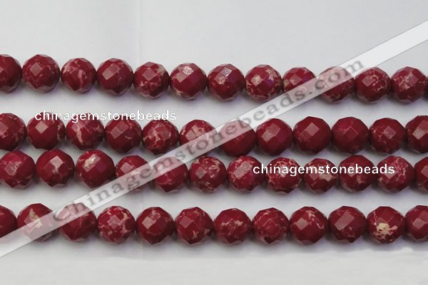 CDE2138 15.5 inches 22mm faceted round dyed sea sediment jasper beads