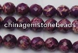 CDE2140 15.5 inches 6mm faceted round dyed sea sediment jasper beads