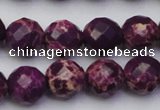 CDE2145 15.5 inches 16mm faceted round dyed sea sediment jasper beads