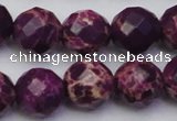 CDE2147 15.5 inches 20mm faceted round dyed sea sediment jasper beads