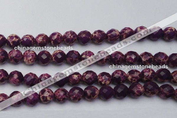 CDE2149 15.5 inches 24mm faceted round dyed sea sediment jasper beads
