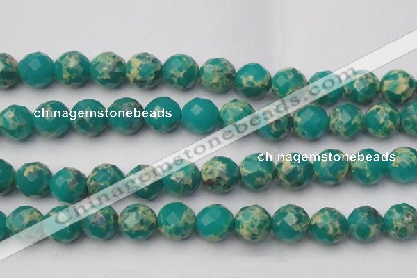 CDE2179 15.5 inches 24mm faceted round dyed sea sediment jasper beads