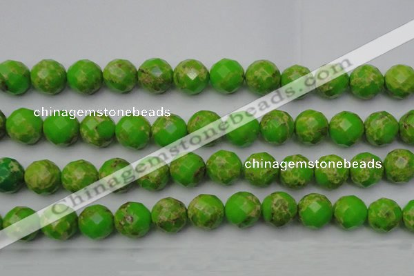 CDE2188 15.5 inches 22mm faceted round dyed sea sediment jasper beads