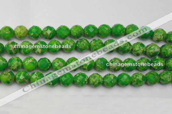 CDE2197 15.5 inches 20mm faceted round dyed sea sediment jasper beads