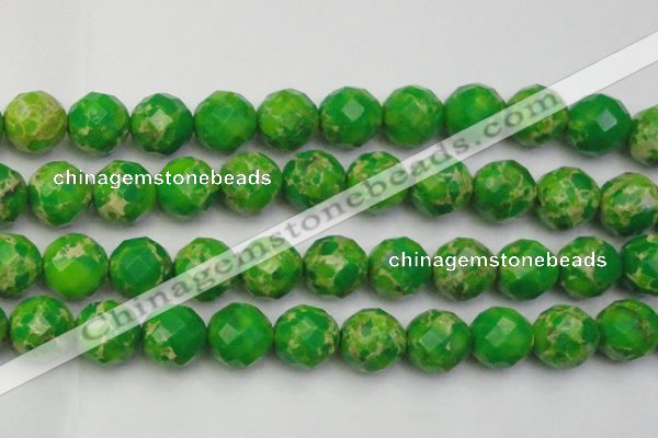 CDE2199 15.5 inches 24mm faceted round dyed sea sediment jasper beads