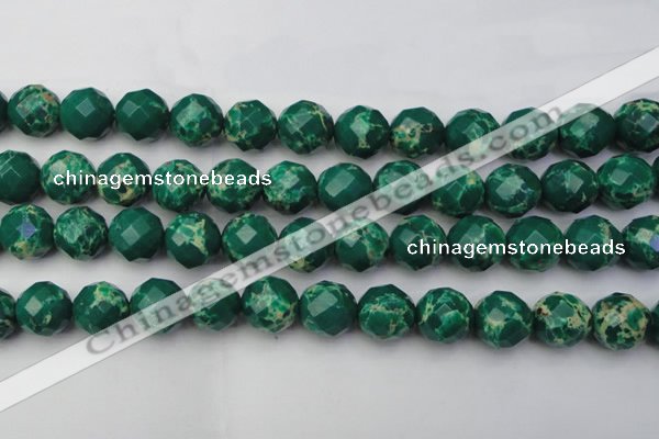 CDE2207 15.5 inches 20mm faceted round dyed sea sediment jasper beads