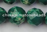 CDE2209 15.5 inches 24mm faceted round dyed sea sediment jasper beads