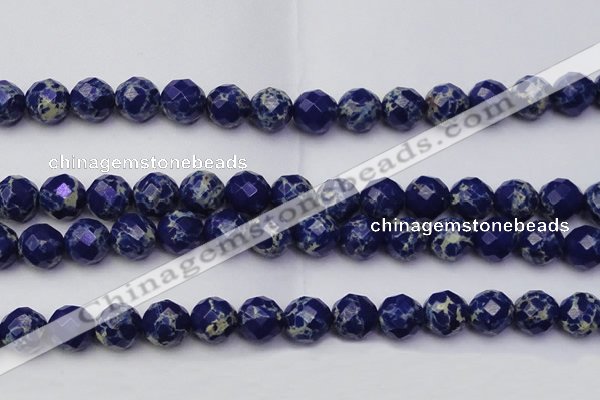 CDE2217 15.5 inches 20mm faceted round dyed sea sediment jasper beads