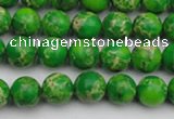 CDE2220 15.5 inches 4mm round dyed sea sediment jasper beads