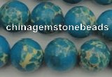 CDE2236 15.5 inches 14mm round dyed sea sediment jasper beads