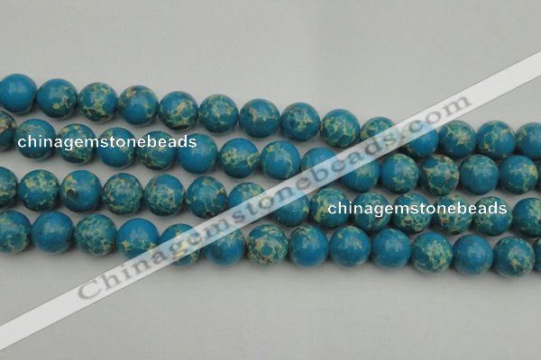 CDE2236 15.5 inches 14mm round dyed sea sediment jasper beads