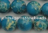 CDE2237 15.5 inches 16mm round dyed sea sediment jasper beads