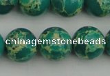 CDE2247 15.5 inches 14mm round dyed sea sediment jasper beads