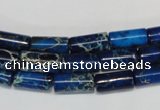 CDE226 15.5 inches 6*12mm tube dyed sea sediment jasper beads