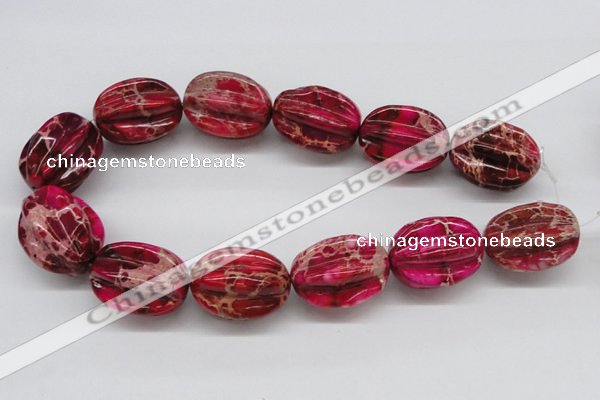 CDE23 15.5 inches 15*20mm star fruit shaped dyed sea sediment jasper beads