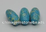 CDE2300 16*30mm rice sea sediment jasper beads wholesale