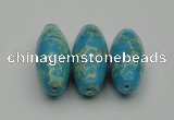 CDE2301 16*38mm rice sea sediment jasper beads wholesale