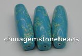 CDE2302 17*55mm rice sea sediment jasper beads wholesale