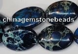 CDE236 15.5 inches 18*25mm oval dyed sea sediment jasper beads