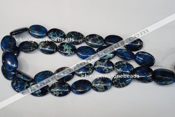 CDE236 15.5 inches 18*25mm oval dyed sea sediment jasper beads