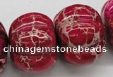 CDE25 15.5 inches 26*35mm pumpkin dyed sea sediment jasper beads