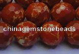 CDE2501 15.5 inches 16mm faceted round dyed sea sediment jasper beads