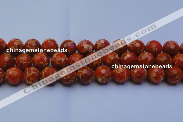 CDE2503 15.5 inches 20mm faceted round dyed sea sediment jasper beads