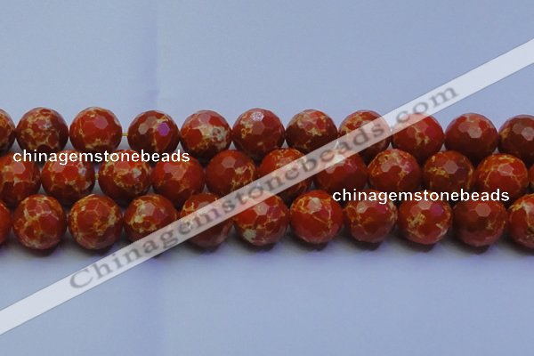 CDE2504 15.5 inches 22mm faceted round dyed sea sediment jasper beads