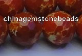 CDE2505 15.5 inches 24mm faceted round dyed sea sediment jasper beads