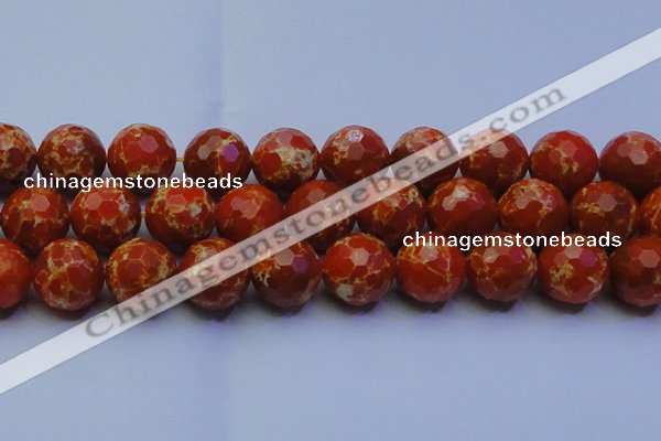 CDE2505 15.5 inches 24mm faceted round dyed sea sediment jasper beads
