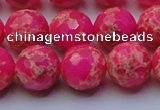 CDE2507 15.5 inches 14mm faceted round dyed sea sediment jasper beads