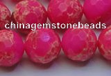 CDE2509 15.5 inches 18mm faceted round dyed sea sediment jasper beads