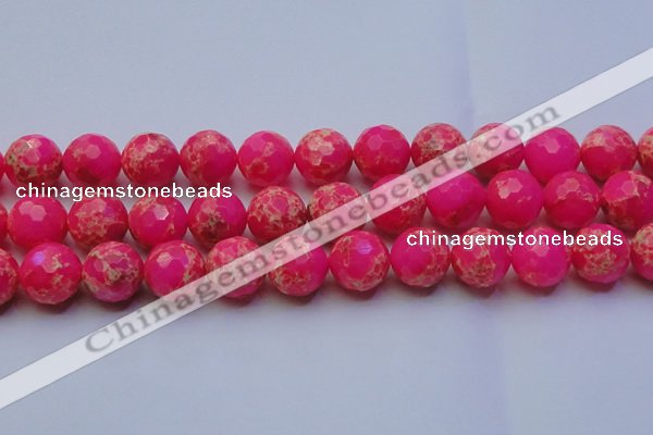 CDE2510 15.5 inches 20mm faceted round dyed sea sediment jasper beads