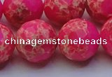 CDE2511 15.5 inches 22mm faceted round dyed sea sediment jasper beads