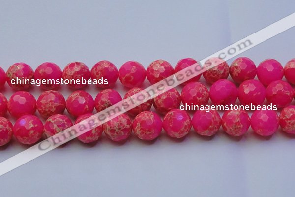 CDE2511 15.5 inches 22mm faceted round dyed sea sediment jasper beads