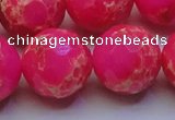 CDE2512 15.5 inches 24mm faceted round dyed sea sediment jasper beads