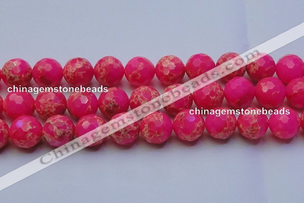 CDE2512 15.5 inches 24mm faceted round dyed sea sediment jasper beads