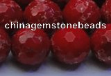 CDE2517 15.5 inches 20mm faceted round dyed sea sediment jasper beads