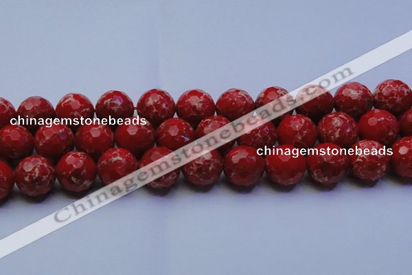 CDE2518 15.5 inches 22mm faceted round dyed sea sediment jasper beads