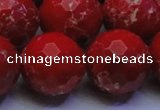 CDE2519 15.5 inches 24mm faceted round dyed sea sediment jasper beads