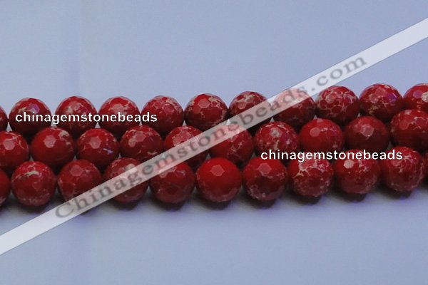 CDE2519 15.5 inches 24mm faceted round dyed sea sediment jasper beads