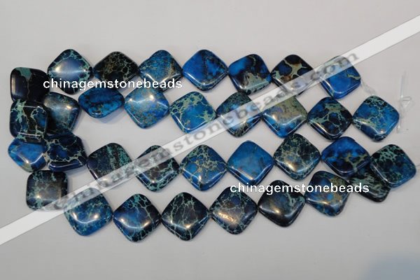 CDE252 15.5 inches 20*20mm diamond dyed sea sediment jasper beads