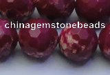 CDE2524 15.5 inches 20mm faceted round dyed sea sediment jasper beads