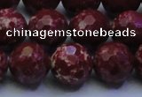 CDE2529 15.5 inches 16mm faceted round dyed sea sediment jasper beads