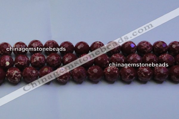 CDE2531 15.5 inches 20mm faceted round dyed sea sediment jasper beads