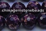 CDE2538 15.5 inches 20mm faceted round dyed sea sediment jasper beads