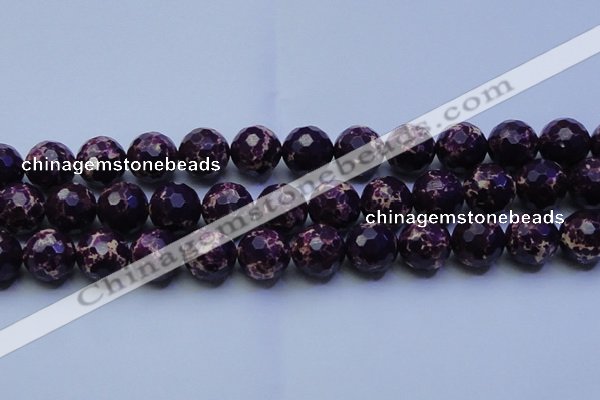 CDE2538 15.5 inches 20mm faceted round dyed sea sediment jasper beads